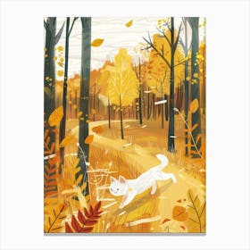 Autumn Cat In The Woods 3 Canvas Print