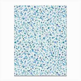 Cosmic Bubbles Blue Canvas Print