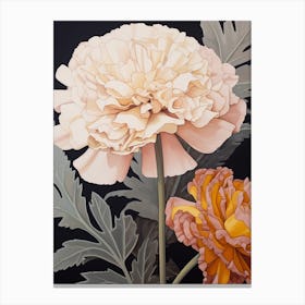 Flower Illustration Marigold 4 Canvas Print