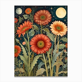 william morris Gerbera Daisies 1 Canvas Print