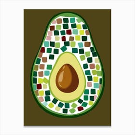 Mosaic Avocado 3 Canvas Print