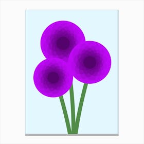 Purple Dahlias Canvas Print