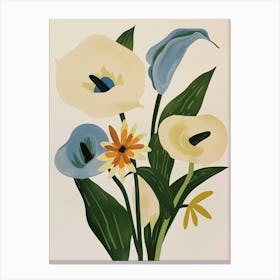 Painted Florals Calla Lily 4 Canvas Print