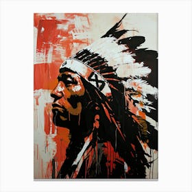 Comanche Calm; A Minimalist Perspective ! Native American Art Canvas Print