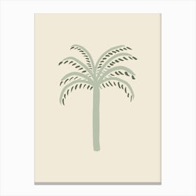 Palm Tree Illustration Green Art Print_2456428 Canvas Print