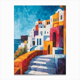 A Street Art Inspired Poster Of Rhodes Canvas Print