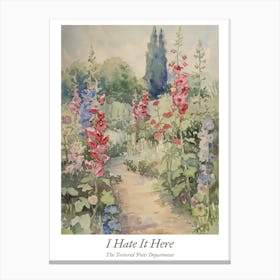 Taylor Swift Fan Art I Hate It Here Ttpd Watercolour Canvas Print