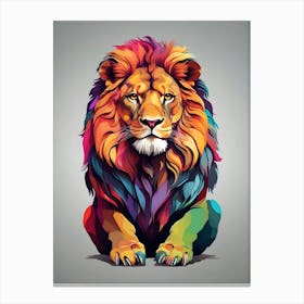 Colorful Lion 3 Canvas Print