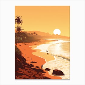 Anjuna Beach Goa India Golden Tones2 Canvas Print