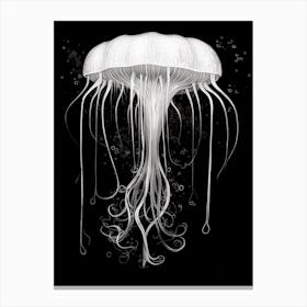 Comb Jellyfish Drawing 4 Canvas Print