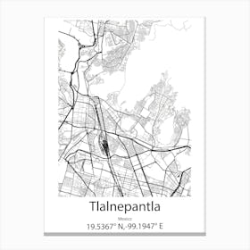 Tlalnepantla,Mexico Minimalist Map Toile