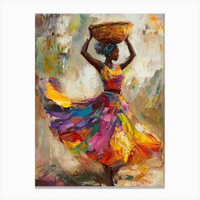 African Woman With Basket 6 Canvas Print