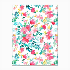 Summer Fresh Floral Canvas Print
