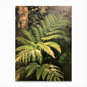 Japanese Painted Fern Painting 3 Canvas Print