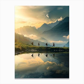 Sunrise In The Mountains 1 Canvas Print