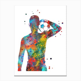 Male Soccer Player 1 Canvas Print