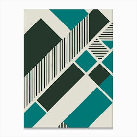 Geometric Teal Canvas Print