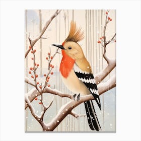 Bird Illustration Hoopoe 2 Canvas Print