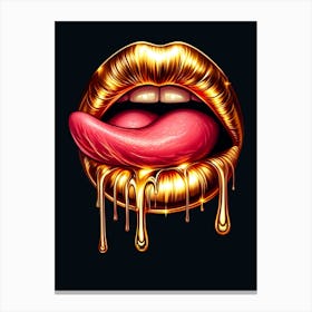 Lips And Tongue Canvas Print