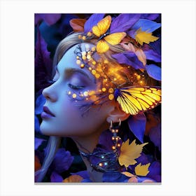 Fairy with butterflies Canvas Print