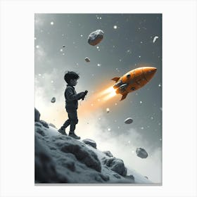 Boy In Space  Canvas Print