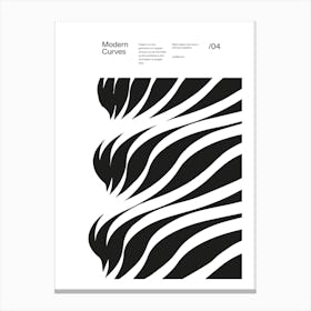 Modern Curves 04, Modern Architecture Design Poster, minimalist interior wall decor Canvas Print