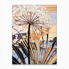 Flower Illustration Agapanthus 3 Canvas Print