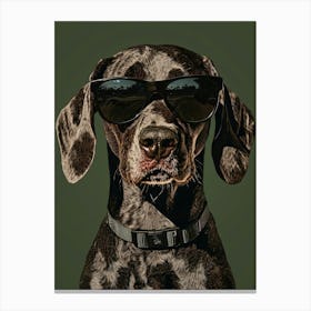 Dog In Sunglasses Canvas Print