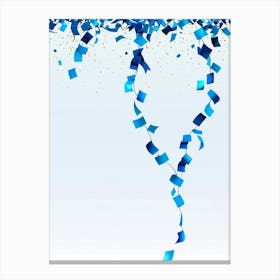 Blue Confetti Background 1 Canvas Print