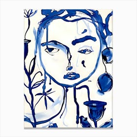 'Blue Woman' Canvas Print