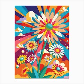 Psychedelic Flowers Canvas Print