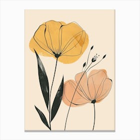 Glasgow Flower Market Boho Minimalist Style Canvas Print