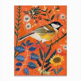 Spring Birds Carolina Chickadee 4 Canvas Print