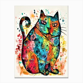 Colorful Cat Canvas Print