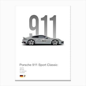 911 Sport Classic Porsche Canvas Print