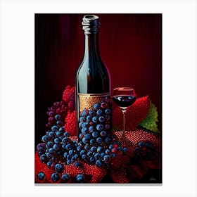Corvina Wine Pointillism Cocktail Poster Canvas Print