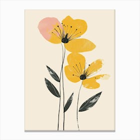 Jaipur Flower Market Boho Minimalist Style Canvas Print