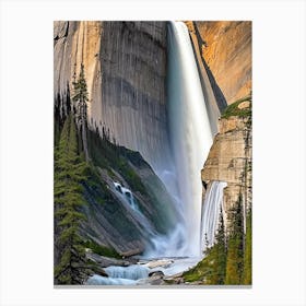 Takakkaw Falls, Canada Majestic, Beautiful & Classic (1) Canvas Print