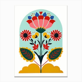 Scandinavian Folk Art Canvas Print