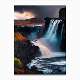 Thorufoss, Iceland Nat Viga Style (1) Canvas Print