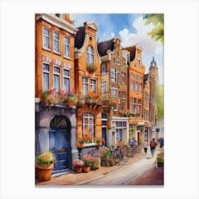 Amsterdam City Street Canvas Print