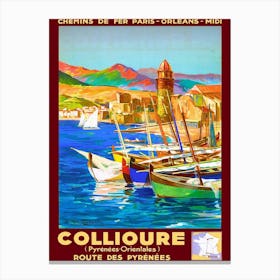 Collioure Pyrenees France Canvas Print