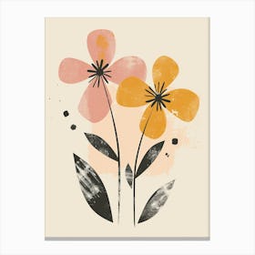 Long Beach Flower Market Boho Minimalist Style Canvas Print