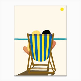 Beach Chair Stock Videos & Royalty-Free Footage Canvas Print