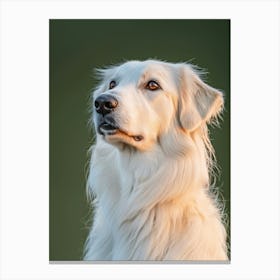 White Retriever. Generated AI. Art Print Canvas Print