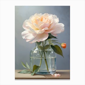 Peony In A Vase Canvas Print