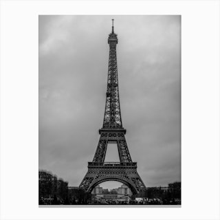 Paris Tour Eiffel Bw Canvas Print