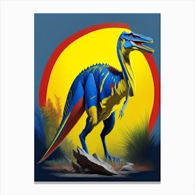 Suchomimus Tenerensis 1 Primary Colours Dinosaur Canvas Print