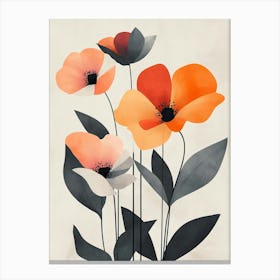 Orange Poppies 1 Canvas Print