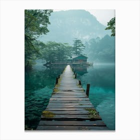 Pier In The Mist Canvas Print